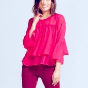 A New Day Sheer Ruffled Blouse